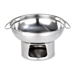 Garnek hot pot z podstawą na podgrzewacz 20 lub 22 cm, stal nierdzewna - zdjęcie główne