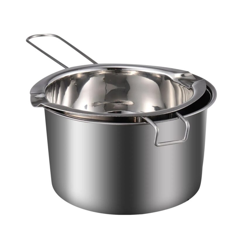 Garnek do kąpieli wodnej ze stali nierdzewnej z miską, 400 lub 600 ml - wariant 400 ml