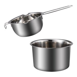 Garnek do kąpieli wodnej ze stali nierdzewnej z miską, 400 lub 600 ml - miska i garnek osobno
