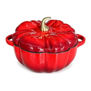 Garnek żeliwny emaliowany w kształcie dyni 24 cm, 3,6 l z pokrywką - zdjęcie główne