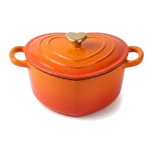 Garnek żeliwny emaliowany w kształcie serca lub kwiatu 11-22 cm - widok produktu