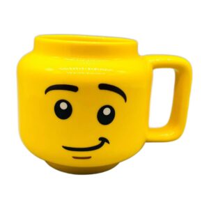 Kubek ceramiczny w kształcie głowy z buzią 250 ml, żółty, prezent - wariant półuśmiech
