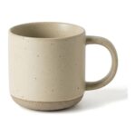 Kubek ceramiczny w kropki 150 ml, matowy, z surowym spodem - zdjęcie główne