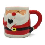 Kubek ceramiczny Mikołaj 3D, 201-300 ml, czerwono-biały na prezent - zdjęcie główne