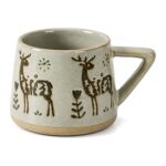 Kubek ceramiczny świąteczny retro 350 ml, jelenie, śnieżynki lub las - zdjęcie główne