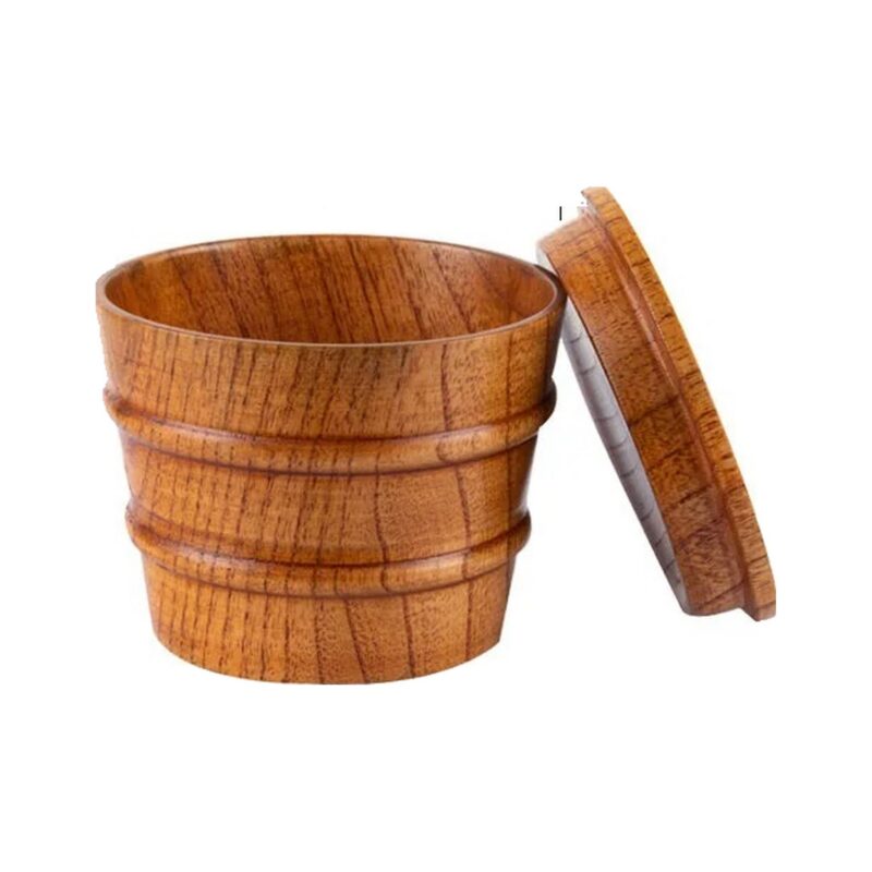 Kubek drewniany w stylu japońskim, 16 kształtów, czarki i kubki 50-280 ml - wariant kubek z pokrywką 210 ml
