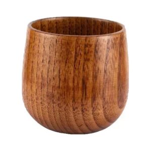 Kubek drewniany w stylu japońskim, 16 kształtów, czarki i kubki 50-280 ml - wariant kubek pękaty 130 ml