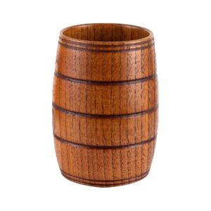 Kubek drewniany w stylu japońskim, 16 kształtów, czarki i kubki 50-280 ml - wariant beczułka duża 180 ml