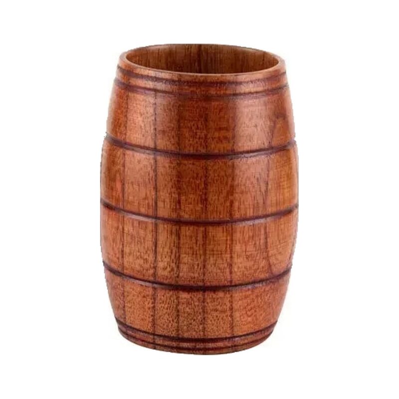 Kubek drewniany w stylu japońskim, 16 kształtów, czarki i kubki 50-280 ml - wariant beczułka mała 120 ml