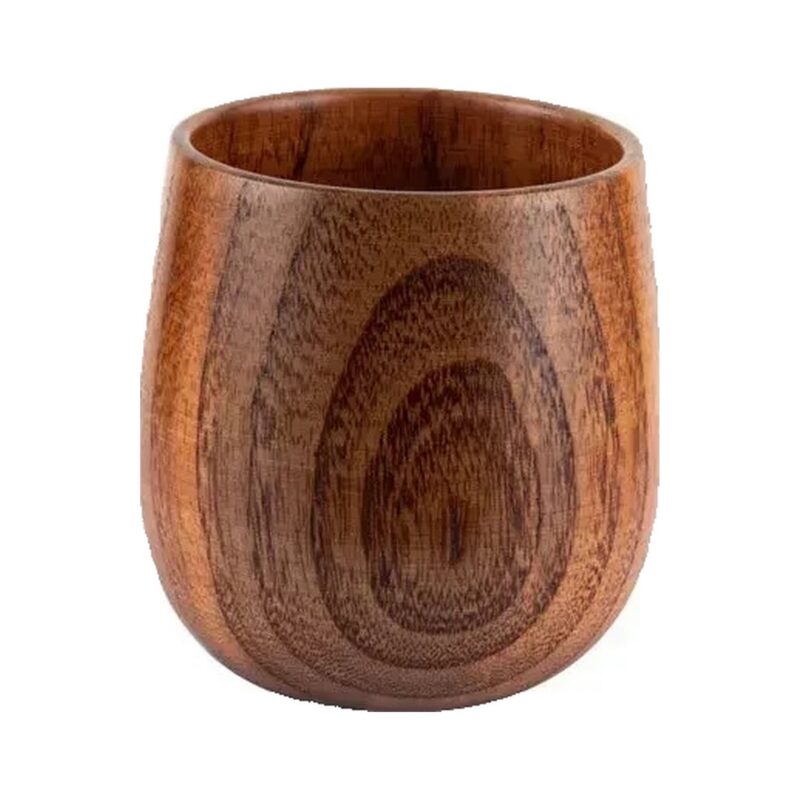 Kubek drewniany w stylu japońskim, 16 kształtów, czarki i kubki 50-280 ml - wariant kubek pękaty 170 ml