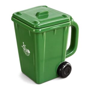Kubek w kształcie kosza na śmieci 400 ml z pokrywką, ceramiczny - zdjęcie główne