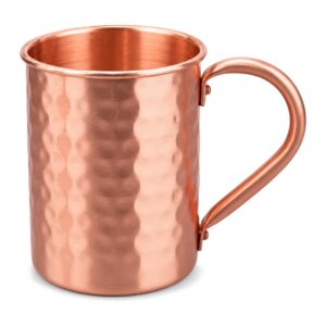 Kubek do Moscow Mule 400 ml, stal z miedzianą powłoką, młotkowany - zdjęcie główne