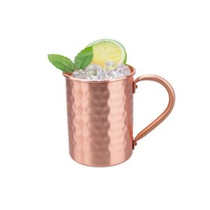 Kubek do Moscow Mule 400 ml, stal z miedzianą powłoką, młotkowany - wariant wariant