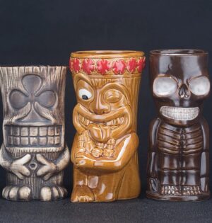 Kubek tiki ceramiczny do koktajli, wiele wzorów, 250-770 ml - półka domowego baru z kubkami
