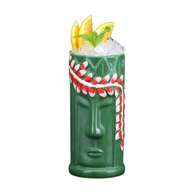 Kubek tiki ceramiczny do koktajli, wiele wzorów, 250-770 ml - wariant wzór C, 530 ml