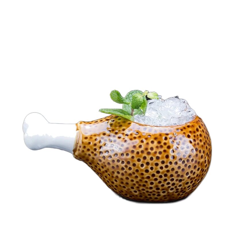 Kubek tiki ceramiczny do koktajli, wiele wzorów, 250-770 ml - wariant wzór E, 365 ml