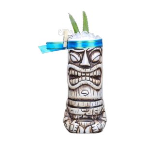 Kubek tiki ceramiczny do koktajli, wiele wzorów, 250-770 ml - wariant wzór AJ, 600 ml