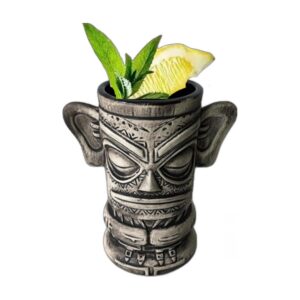 Kubek tiki ceramiczny do koktajli, wiele wzorów, 250-770 ml - wariant wzór AQ, 480 ml