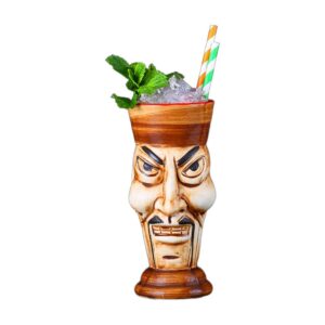 Kubek tiki ceramiczny do koktajli, wiele wzorów, 250-770 ml - wariant wzór AP, 435 ml