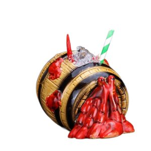 Kubek tiki ceramiczny do koktajli, wiele wzorów, 250-770 ml - wariant wzór U, 580 ml