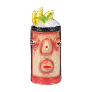 Kubek tiki ceramiczny do koktajli, wiele wzorów, 250-770 ml - wariant wzór X1, 590 ml