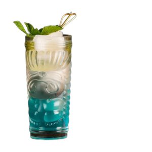 Kubek tiki ceramiczny do koktajli, wiele wzorów, 250-770 ml - wariant wzór AA2, 410 ml