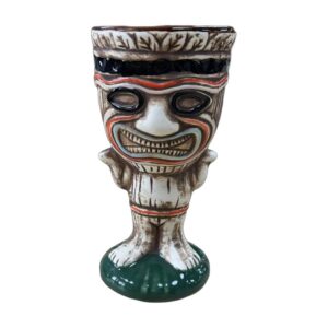 Kubek tiki ceramiczny do koktajli, wiele wzorów, 250-770 ml - wariant wzór AU, 250 ml