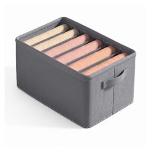 Organizer na ubrania do szafy 44 x 30 x 20 cm, składany, z przegródkami - wariant 6 przegródek