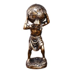 Figurka Atlas z żywicy w stylu greckim
