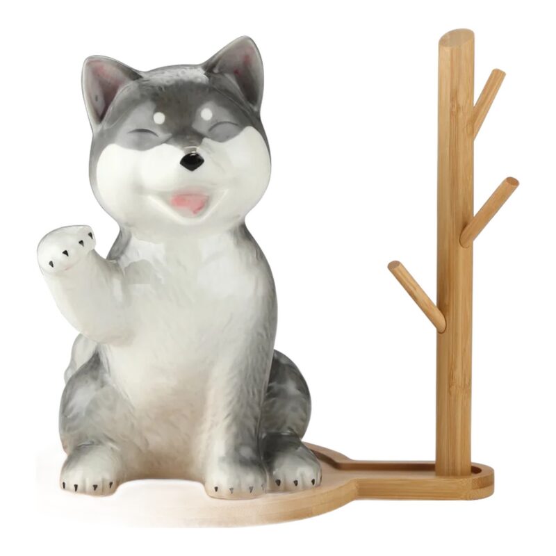 Ceramiczna Figurka Lis - Dekoracyjny Wieszak Na Klucze