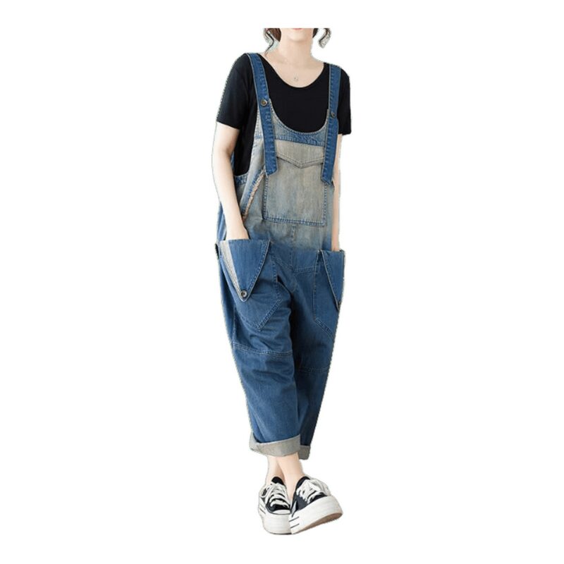Modne drukowane ogrodniczki hip-hopowe – styl streetwear