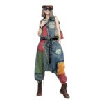 Dwuczęściowy Komplet: Kamizelka Dżinsowa i Luźne Spodnie - Modny Look