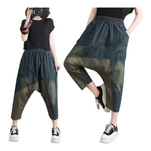 Vintage Workowate Spodnie Jeansowe Damskie – Styl Hip-Hop i Luz