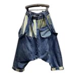Damskie Dżinsy Vintage z Patchworkowym Designem