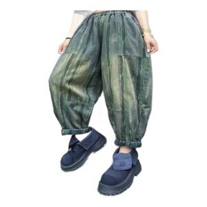 Damskie Patchworkowe Spodnie Jeansowe – Vintage Casual