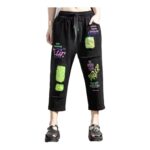 Spodnie Haremowe Damskie – Luźne, Styl Vintage, Cekiny