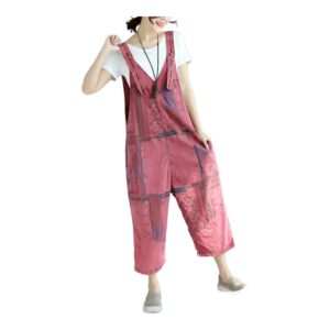 Damskie Ogrodniczki Patchwork Vintage – Designerski Look