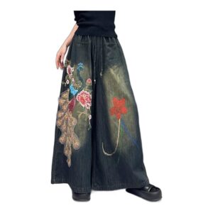 Spodnie Damskie Haftowane –  Uniwersalny Styl Boho