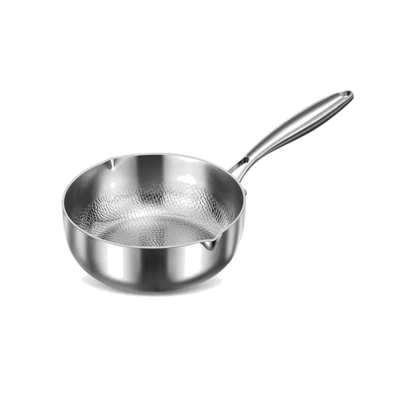 Rondel do mleka z tytanową powłoką, młotkowany, 18-24 cm, indukcja - wariant 20 cm, bez pokrywki