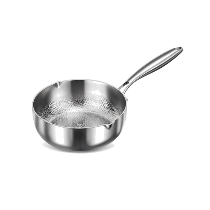 Rondel do mleka z tytanową powłoką, młotkowany, 18-24 cm, indukcja - wariant 22 cm, bez pokrywki