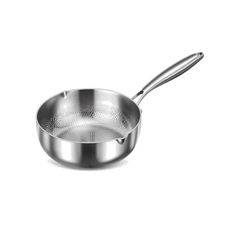 Rondel do mleka z tytanową powłoką, młotkowany, 18-24 cm, indukcja - wariant 24 cm, bez pokrywki