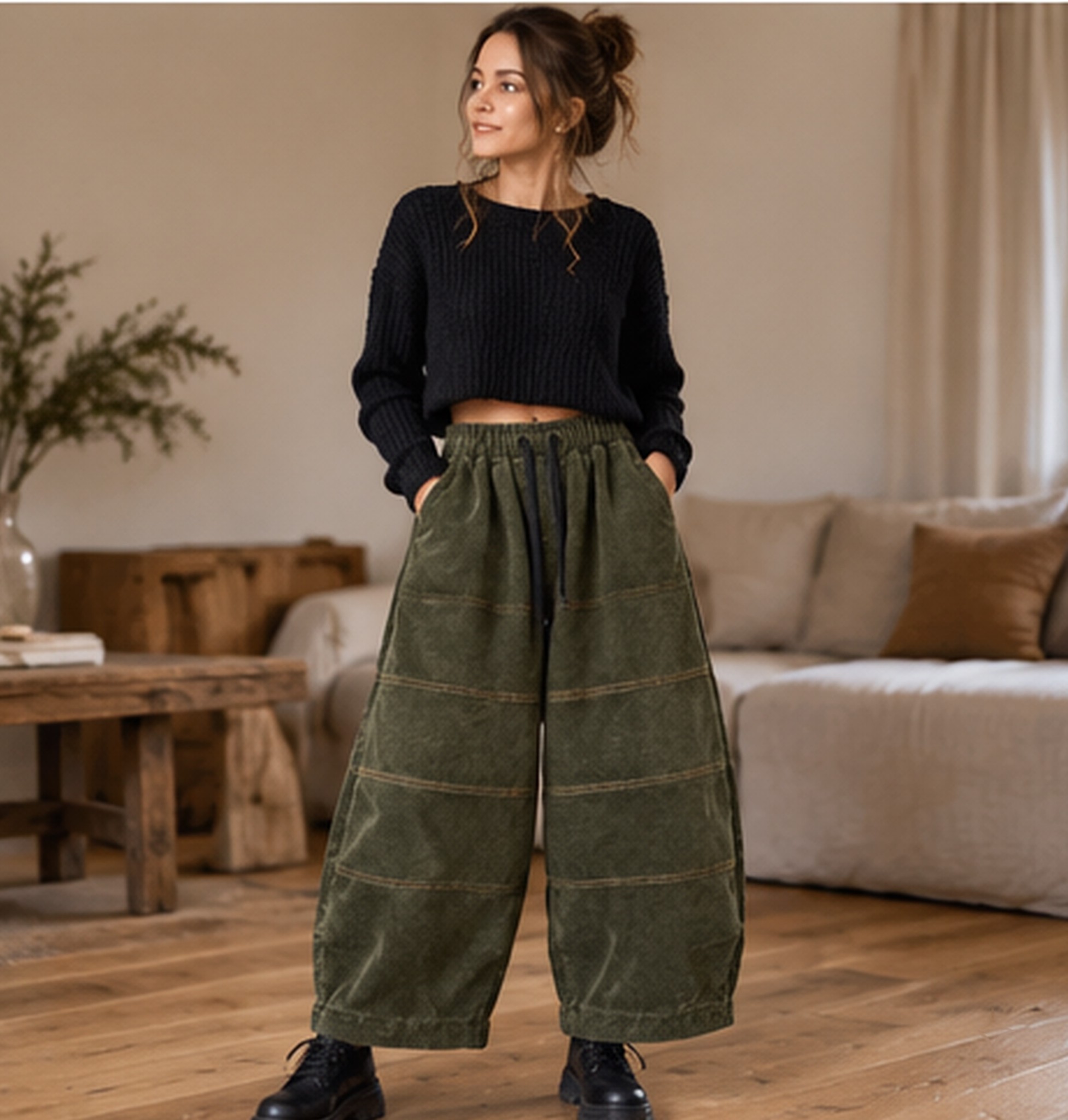 wariant oliwkowy na modelce