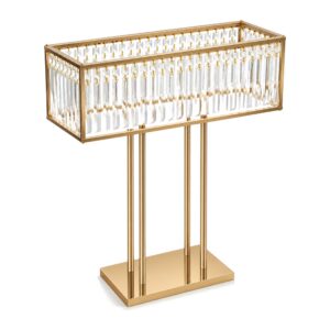 Stojak na kwiaty z kryształkami 70 x 90 cm, złoty, dekoracja ślubna - zdjęcie główne