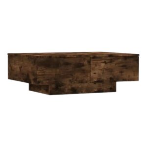 Stolik kawowy z 2 szufladami 90 x 60 x 31 cm, dąb wędzony, niski - zdjęcie główne