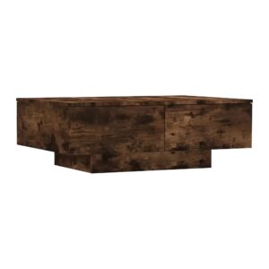 Stolik kawowy z 2 szufladami 90 x 60 x 31 cm, dąb wędzony, niski - zdjęcie główne