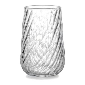 Szklanka do kawy mrożonej 400 ml, skośne żłobienia, 1 lub 2 sztuki - zdjęcie główne