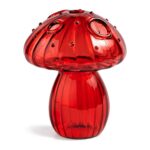 Szklany wazon grzybek do hydroponiki 12 cm, kolorowe szkło, mini - zdjęcie główne