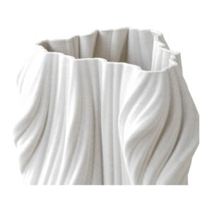 Wazon ceramiczny drukowany 3D, biały, falisty, 23-38 cm - widok produktu