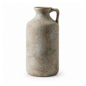 Wazon ceramiczny dzban z uchem 25,8 cm, vintage, postarzany szary - wariant wariant