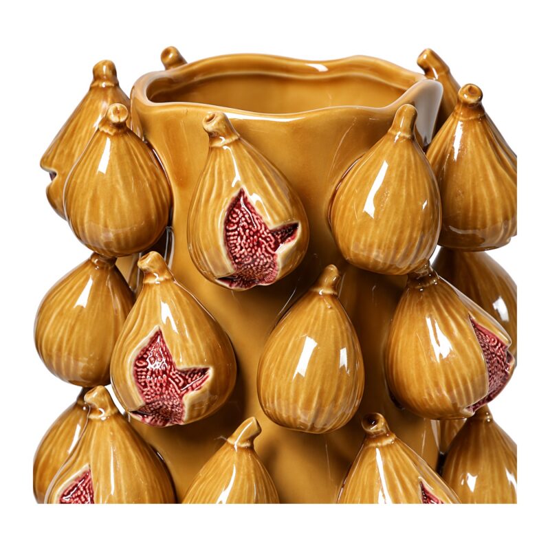 Wazon ceramiczny z figami 39 cm lub patera na owoce 32 cm, karmelowy - widok produktu